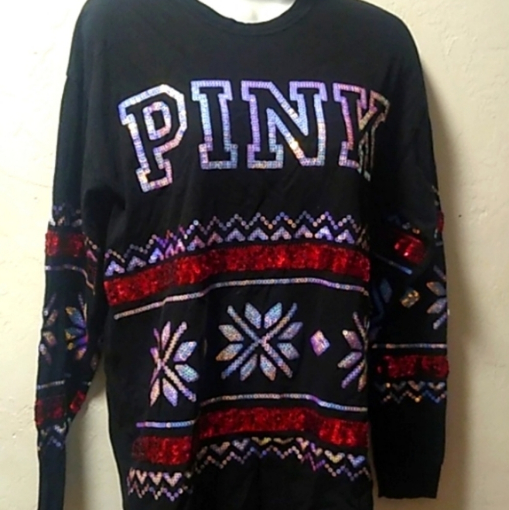 PINK by Victoria's Secret Sequin Sweater XS